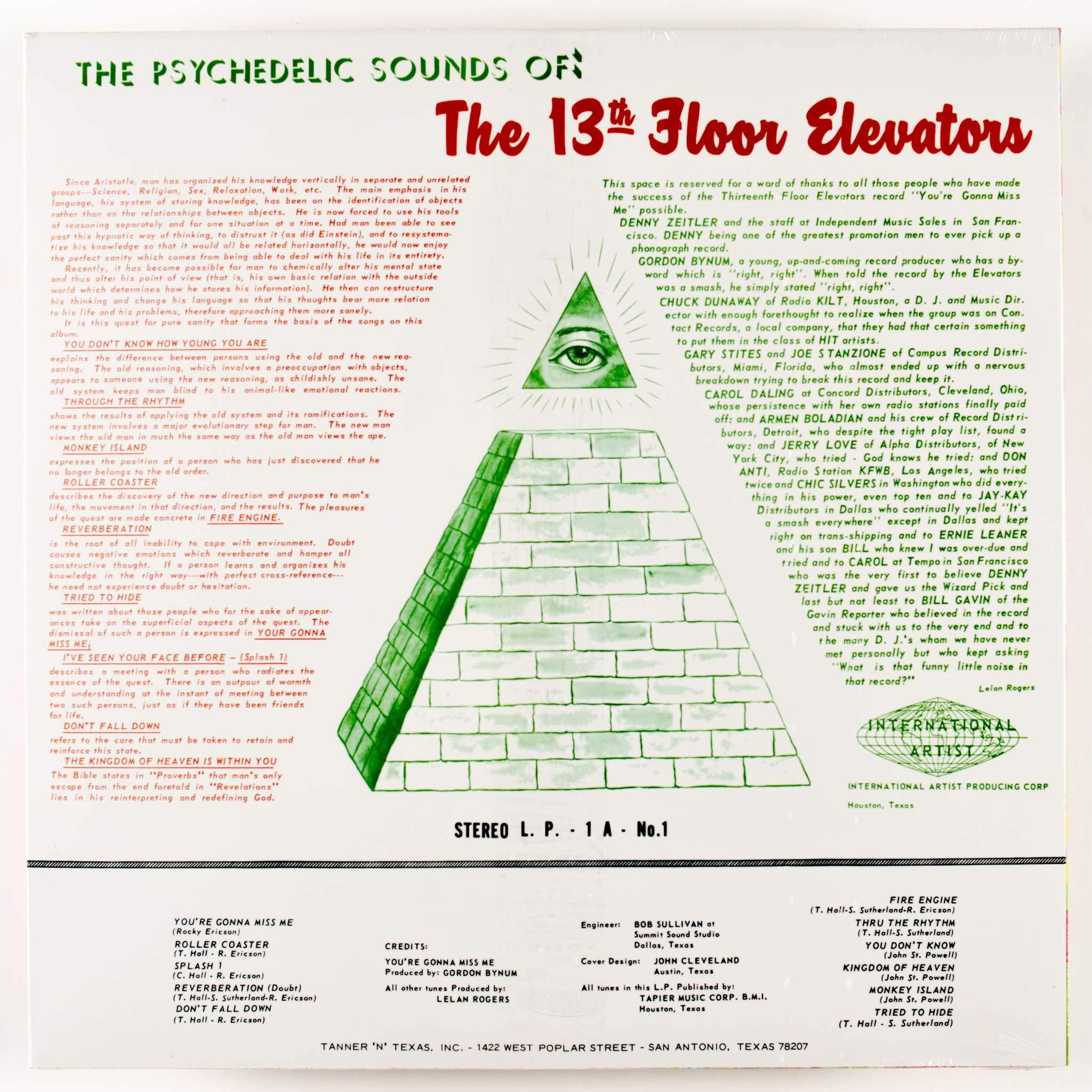 Thirteenth Floor Elevators Psychedelic Sounds Stereo Get Hip